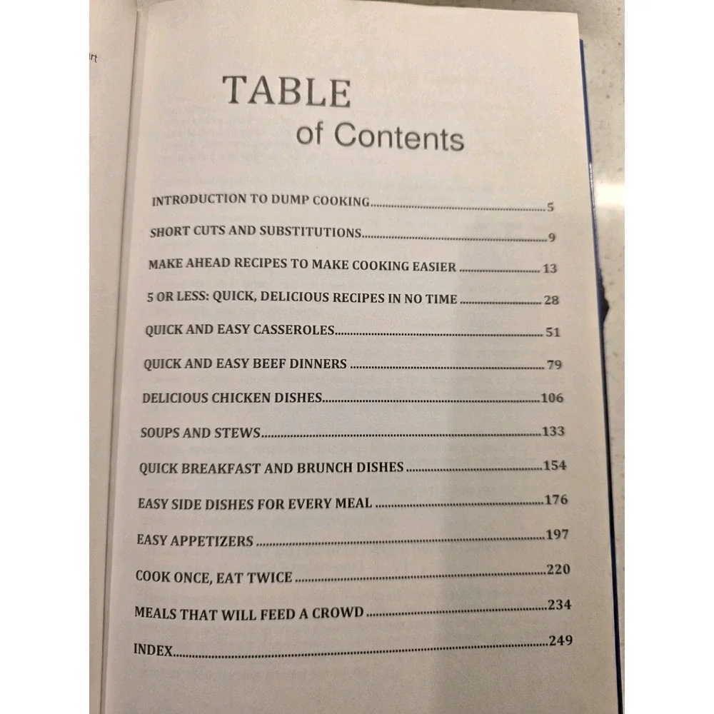 Dump Dinners Cookbook
